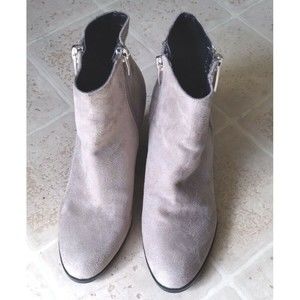 Nine West Faux Suede Ankle Zip Up Boots Women's Size 6M